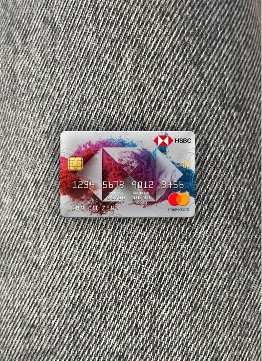 Download Luxembourg HSBC bank mastercard photolook front Photoshop template